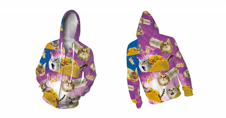 taco cat hooded sweatshirt